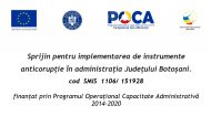 Sprijin pentru implementarea de instrumente anticorupție în administrația Județului Botoșani